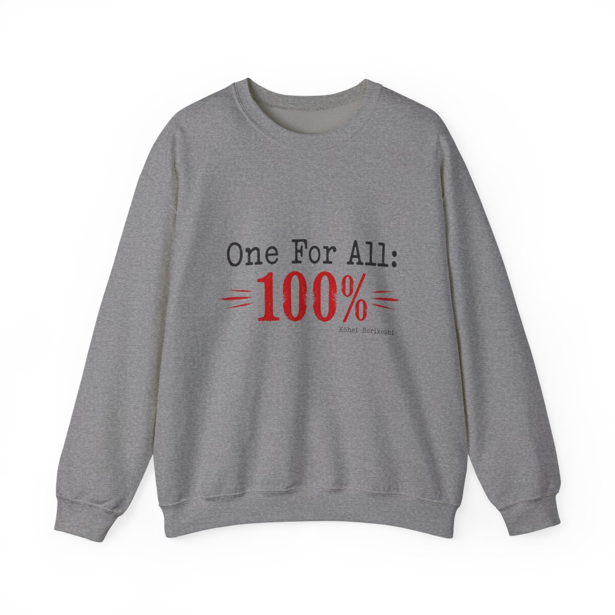 My Hero Academia "One For All: 100%" Crewneck - alternate angle 2, merchandise