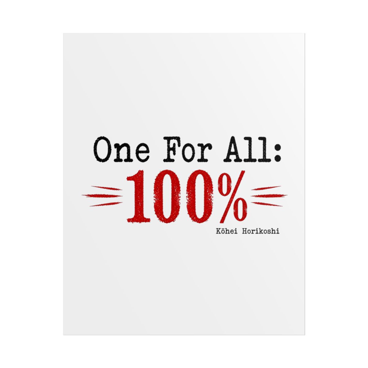 My Hero Academia "One For All: 100%" Poster - Official Posters & Wall Art merchandise