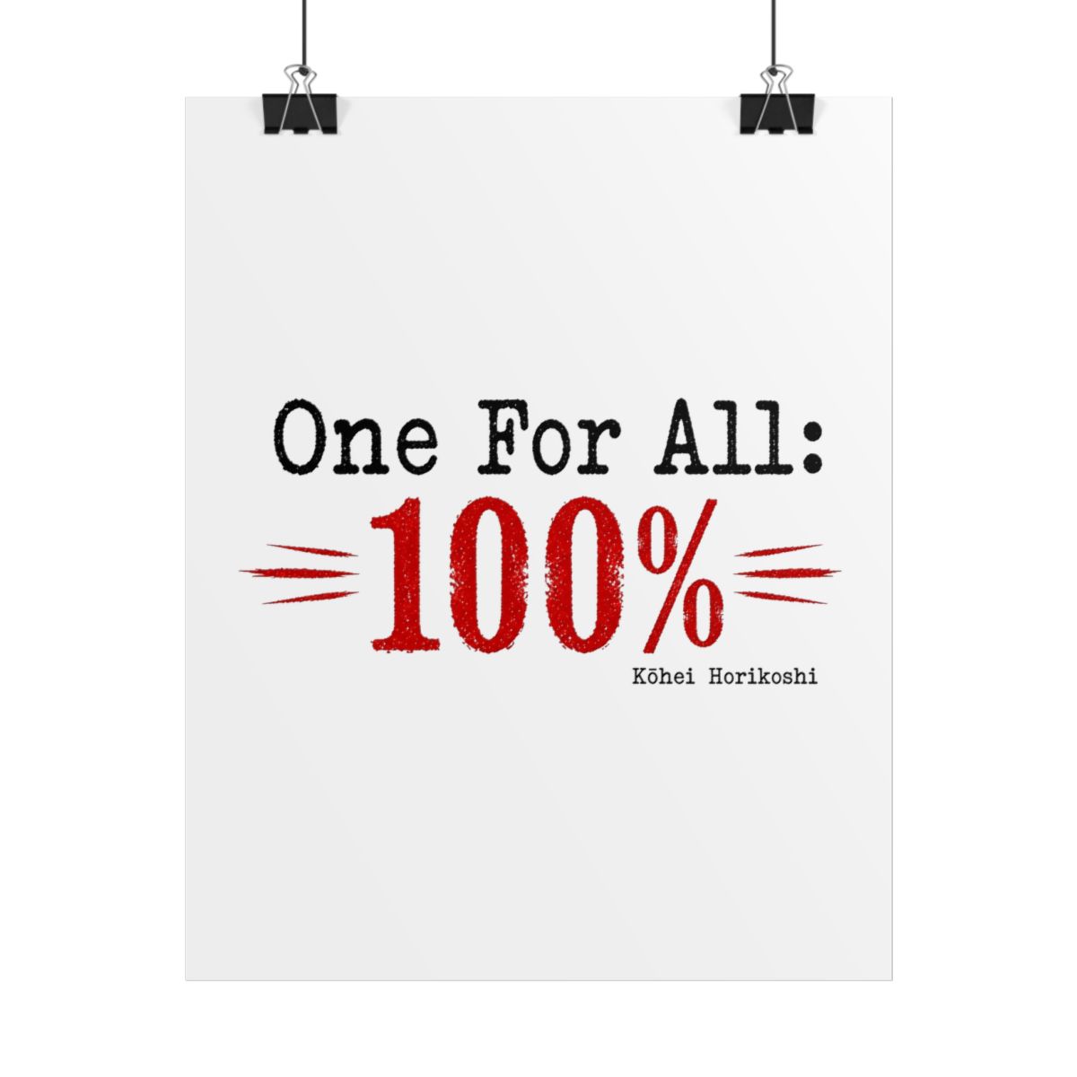 My Hero Academia "One For All: 100%" Poster