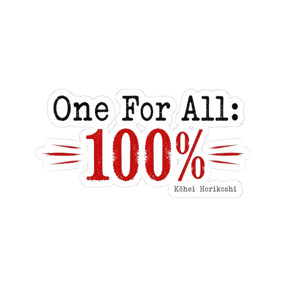 My Hero Academia "One For All: 100%" Sticker - Official Stickers merchandise