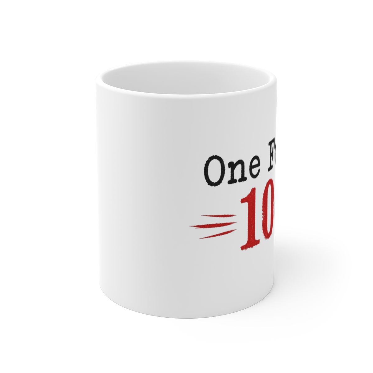 My Hero Academia "One For All: 100%" White Mug - alternate angle 1, merchandise