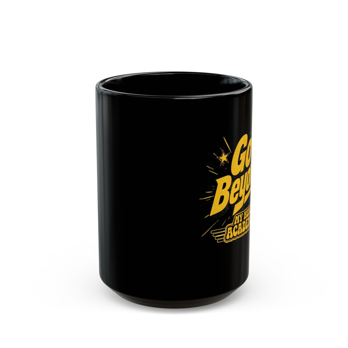 My Hero Academia "Go Beyond" Black Mug - alternate angle 2, merchandise