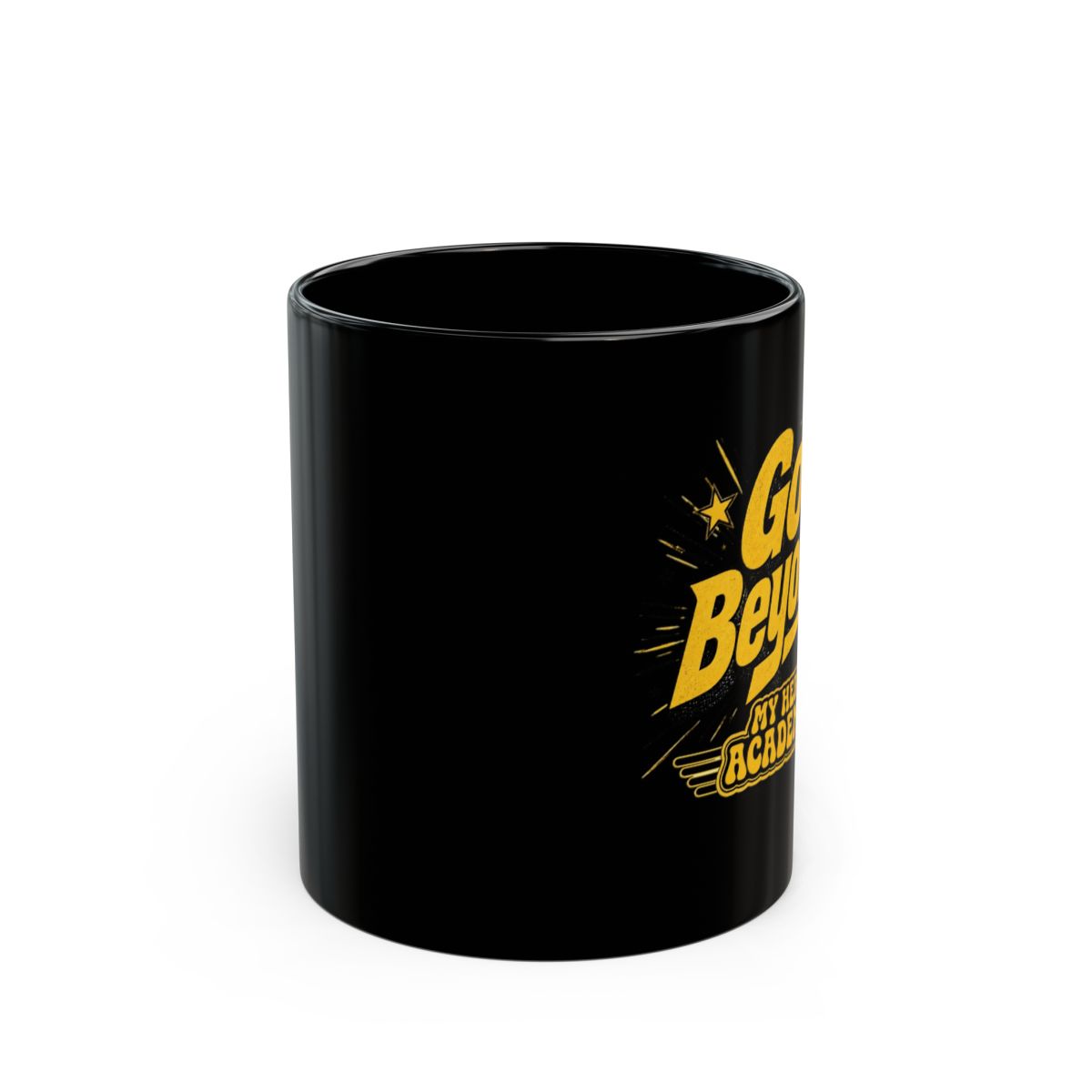 My Hero Academia "Go Beyond" Black Mug - alternate angle 1, merchandise