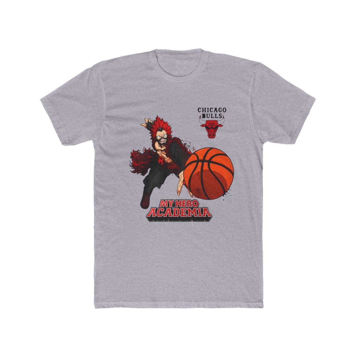 Hyperfly NBA x My Hero Academia Kirishima Chicago Bulls T Shirt - alternate angle 3, merchandise