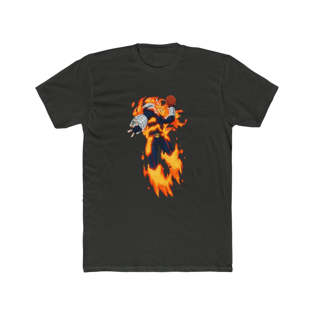Hyperfly NBA x My Hero Academia Endeavor Golden State Warriors T Shirt - alternate angle 2, merchandise