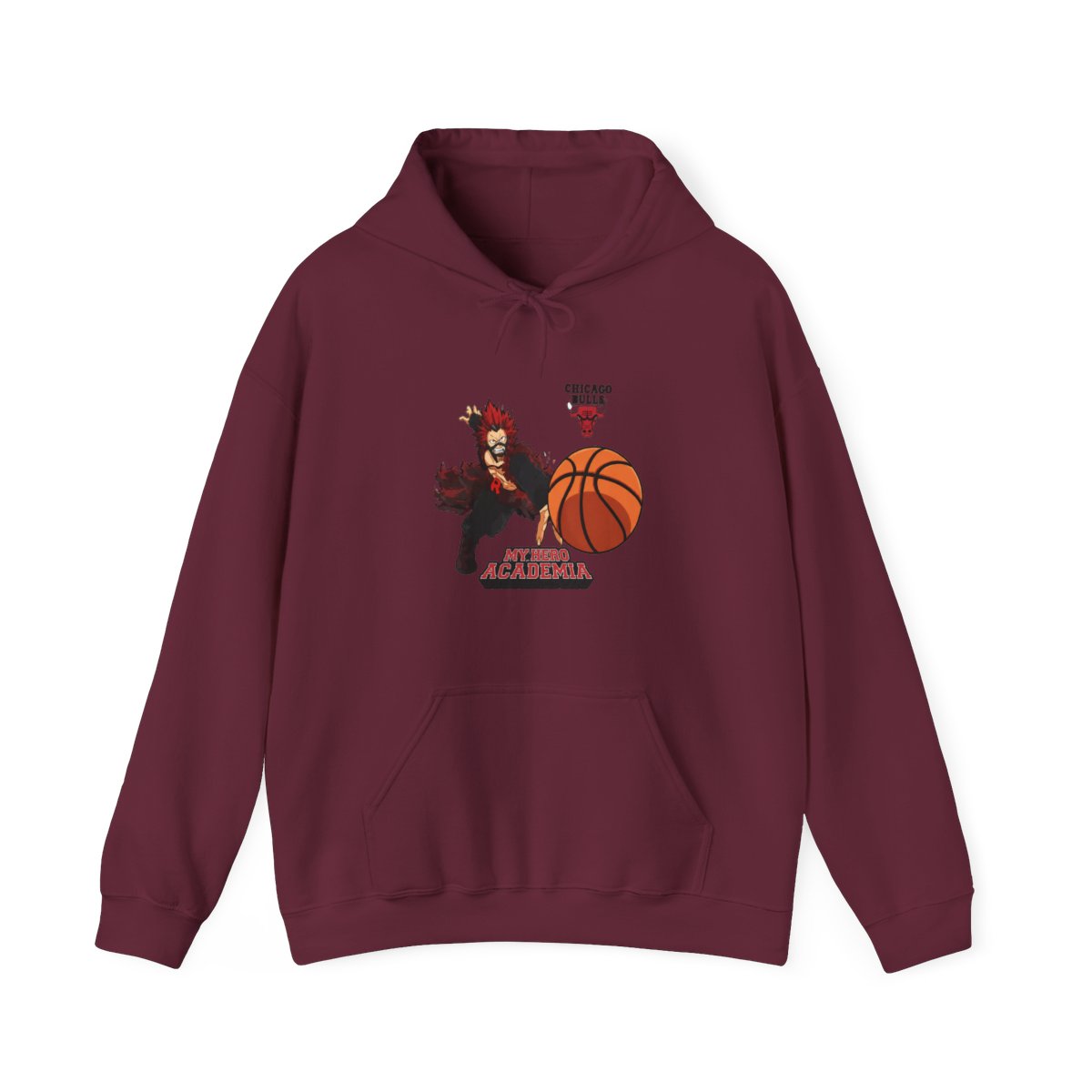 Hyperfly NBA x My Hero Academia Kirishima Chicago Bulls Hoodie - alternate angle 2, merchandise