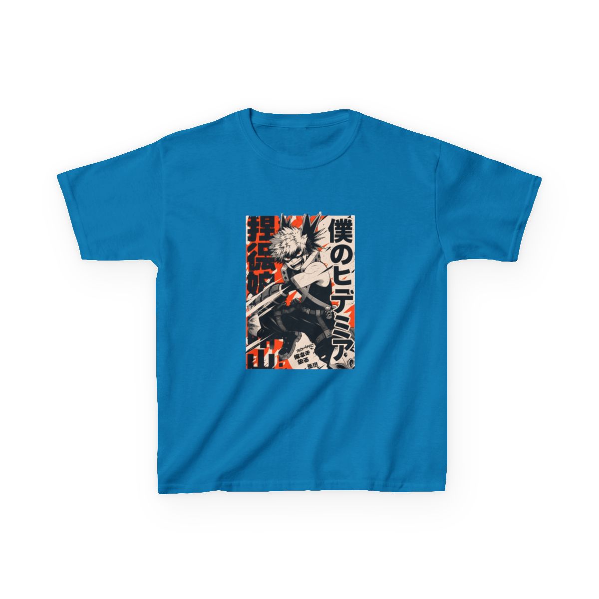 Fire Explosion Teen Hero Duotone T-Shirts Kids T-Shirt | My Hero Academia - alternate angle 4, merchandise