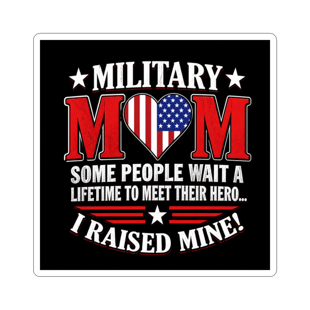Military Mom I raised my hero armed Forces day Classic Round Sticker | My Hero Academia