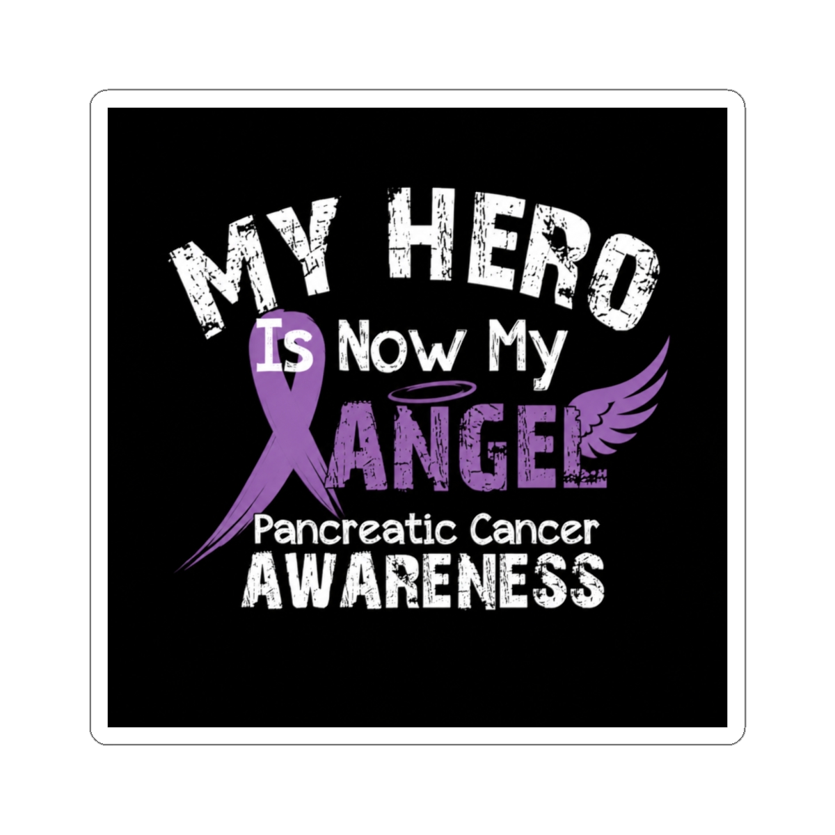 My Hero Is Now My Angel Pancreatic Cancer Classic Round Sticker | My Hero Academia