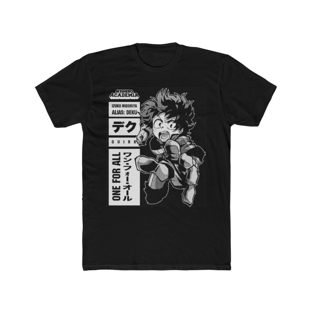 B&W Edition My Hero Academia T Shirt - alternate angle 4, merchandise