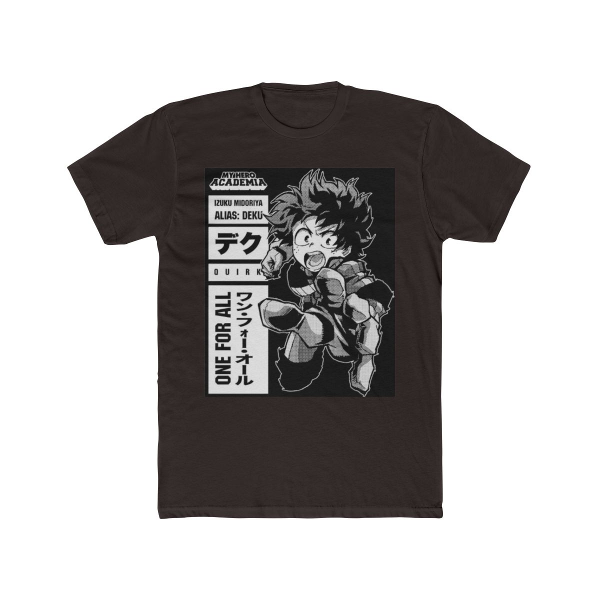 B&W Edition My Hero Academia T Shirt - alternate angle 3, merchandise