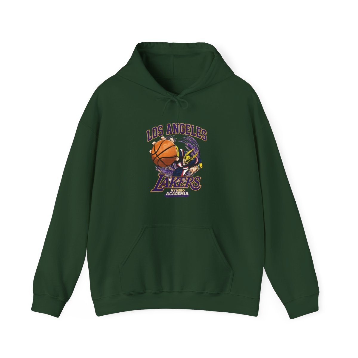 My Hero Academia x Hyperfly x NBA - Los Angeles Lakers All Might Hoodie - alternate angle 5, merchandise