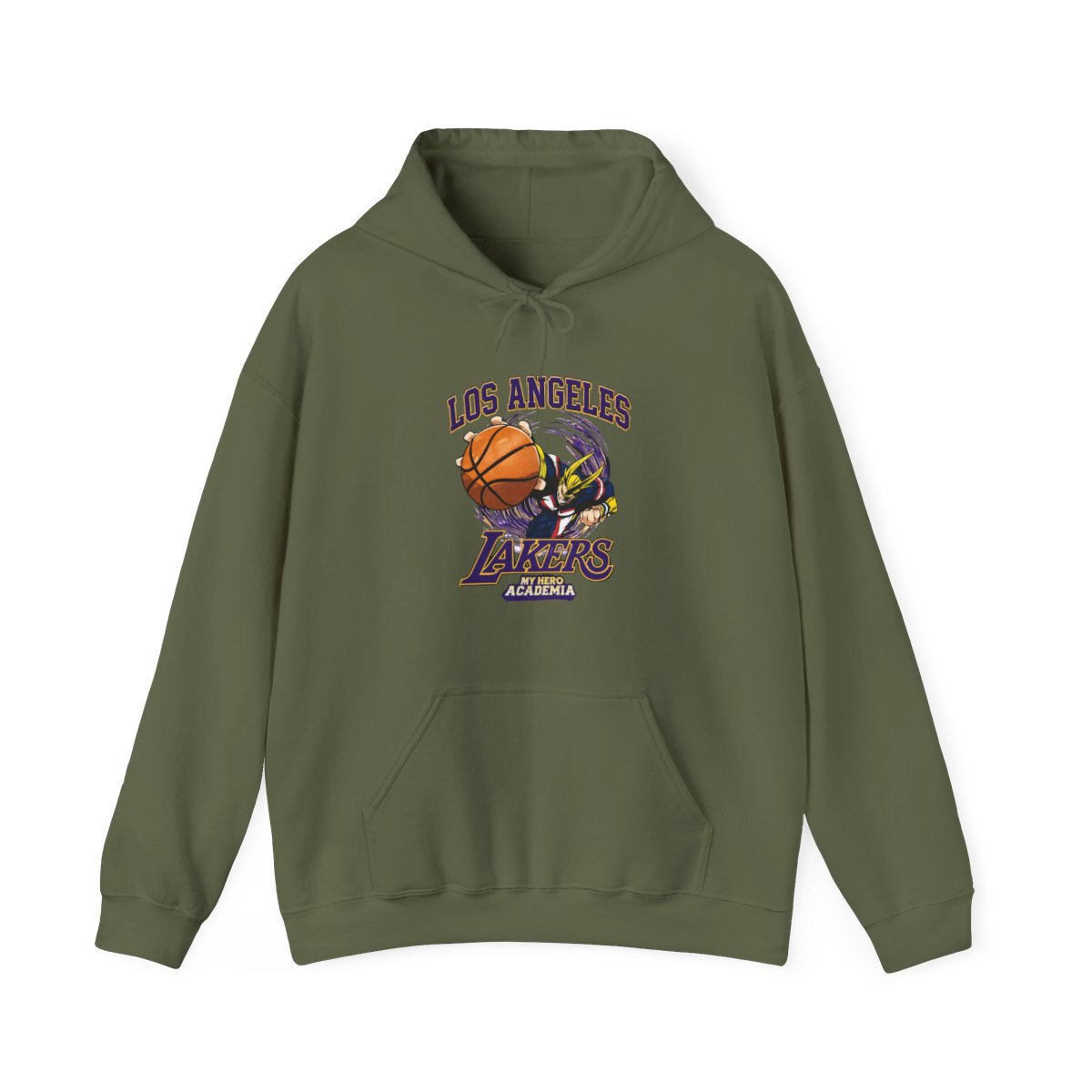 My Hero Academia x Hyperfly x NBA - Los Angeles Lakers All Might Hoodie - alternate angle 4, merchandise